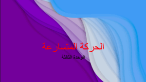 حل درس الحركة بتسارع ثابت فيزياء الصف العاشر