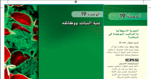 حل درس بنية النبات للصف العاشر