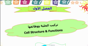 حل درس تركيب الخلية ووظائفها للصف العاشر