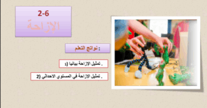 حل درس الازاحة للصف الحادي عشر