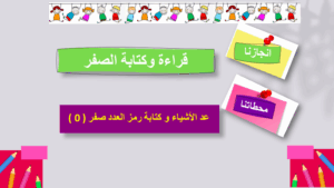 حل درس قراءة وكتابة الصفر للصف الاول