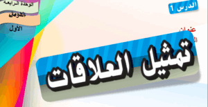 حل درس تمثيل العلاقات للصف الثامن