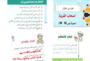 حل درس سورة يس 13-19 للصف الثامن