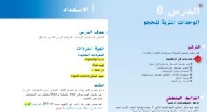 حل درس الوحدات المترية لحجم السوائل رياضيات صف ثاني