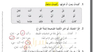 حل كتاب النشاط اللغة العربية للصف الرابع الفصل الأول