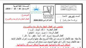 أفعال المقاربة والرجاء والشروع pdf