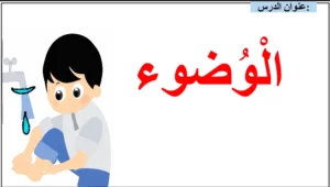 حل درس الوضوء تربية إسلامية الصف الأول