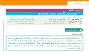 حل درس فقه ترتيب الأعمال بحسب مقاصدها تربية اسلامية صف ثاني عشر