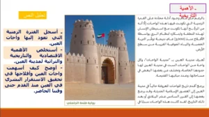 حل درس العين مدينة الواحات اجتماعيات صف حادي عشر