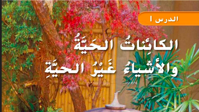حل درس الكائنات الحيه والاشياء غير الحيه للصف الثاني 1 حل درس الكائنات الحيه والاشياء غير الحيه للصف الثاني