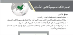 حل درس جمهورية الصين الشعبية دراسات اجتماعية صف سادس