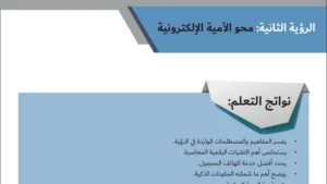 حل درس محو الامية الالكترونية اجتماعيات صف ثاني عشر
