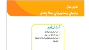 حل درس واجباتي ومسؤولياتي تجاه بلادي اجتماعيات صف ثالث