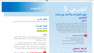 حل درس جمع العشرات والآحاد مع إعادة التجميع للصف الاول