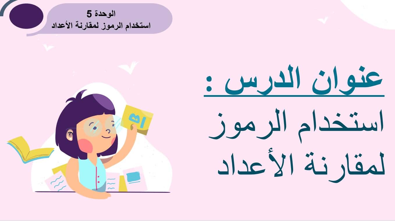 نواتج التعلم حل درس استخدام الرموز لمقارنة الاعداد