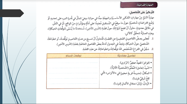 شخصيات قصة الدرس الاخير 1 شخصيات قصة الدرس الاخير