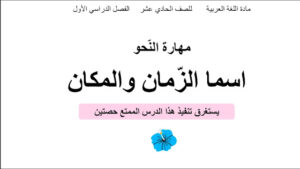 اسم الزمان والمكان ppt 51 اسم الزمان والمكان ppt