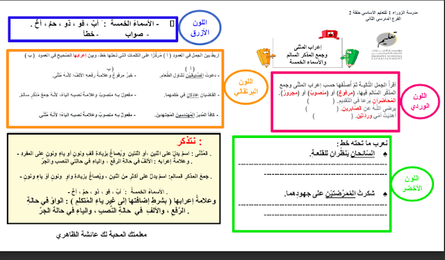 أوراق عمل جمع المذكر السالم