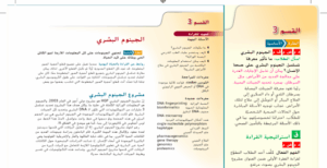 حل درس الجينوم البشري للصف التاسع متقدم