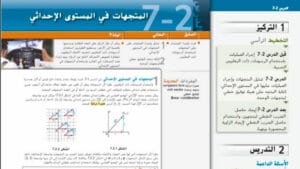 حل درس المتجهات في المستوى الاحداثي للصف الثاني عشر