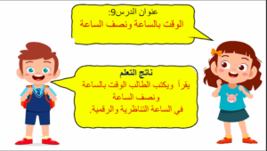 حل درس الوقت بالساعة ونصف الساعة الصف الثاني 190 حل درس الوقت بالساعة ونصف الساعة الصف الثاني