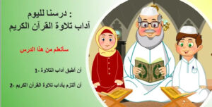 حل درس آداب التلاوة للصف الثالث