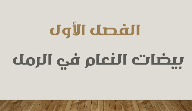 حل درس بيضات النعام في الرمل للصف السابع