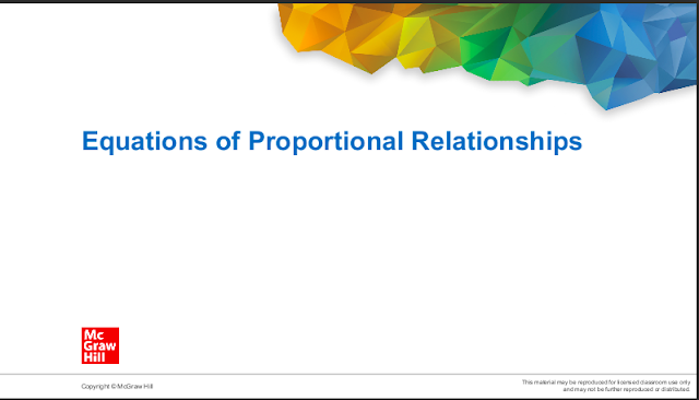 حل درس Equations of Proportional Relationships الرياضيات المتكاملة الصف السابع