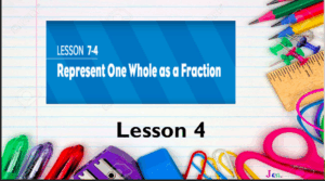 حل درس Represent one whole as a fractions الرياضيات للصف الثالث