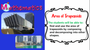 حل درس area of trapezoids الصف السادس