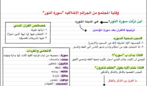 ملخص درس وقاية المجتمع من الجرائم الاخلاقية
